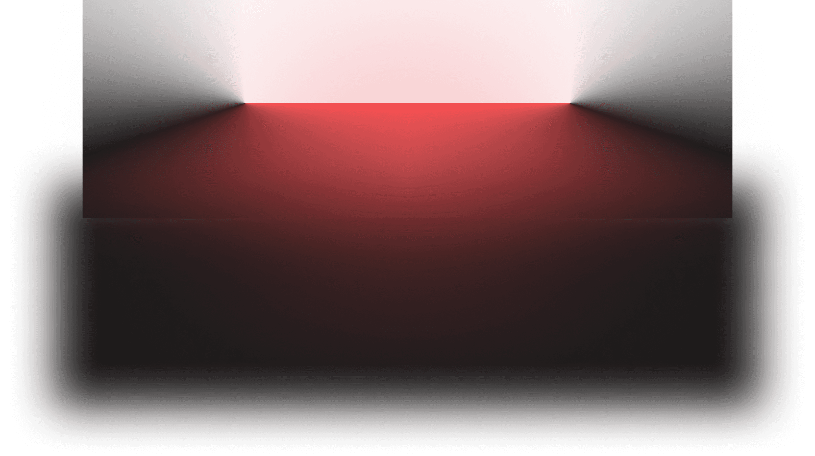 A gradient of red light shining in a spotlight pattern