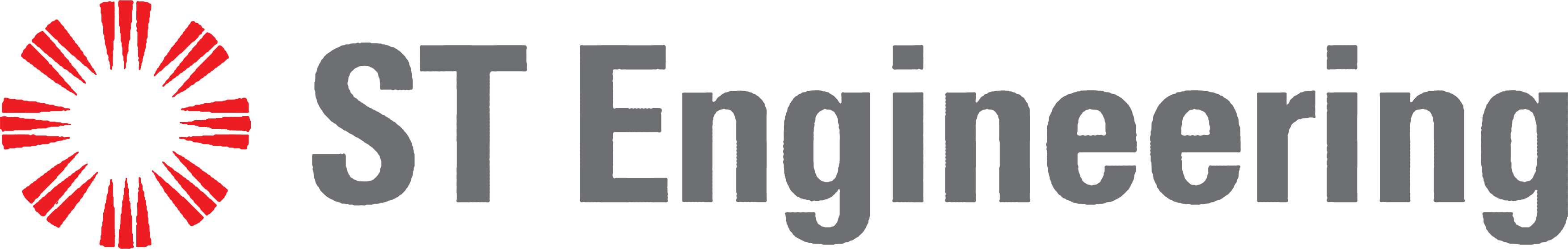 ST Engineering corporate logo featuring stylized blue lettering