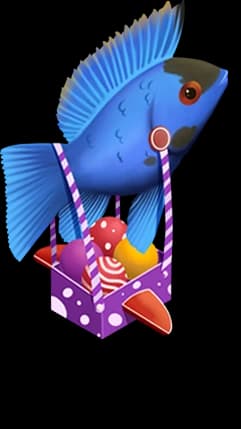 Wonderland blue fish